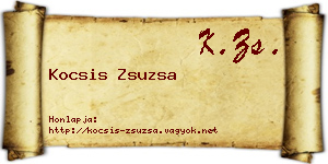 Kocsis Zsuzsa névjegykártya