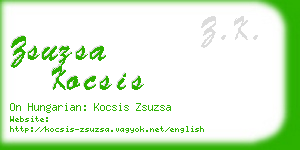 zsuzsa kocsis business card